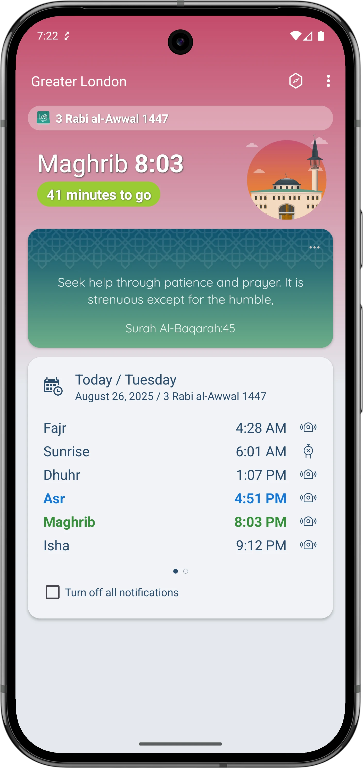 Prayer Times, Azan, Qibla screenshot