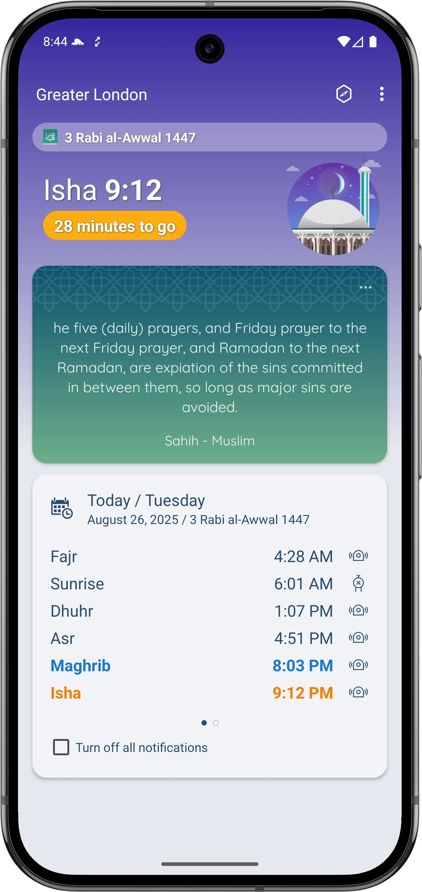 Prayer Times, Azan, Qibla screenshot