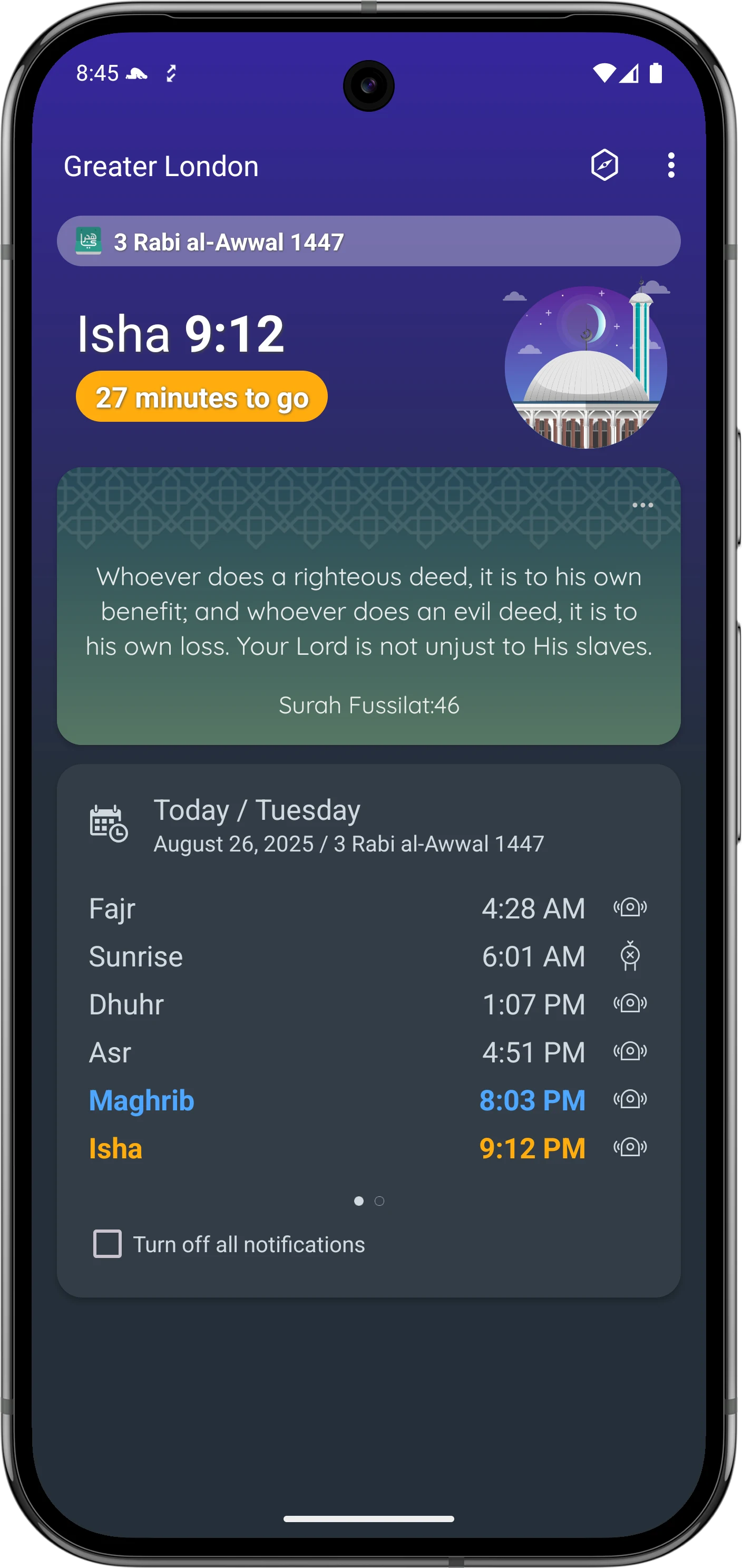 Prayer Times, Azan, Qibla screenshot